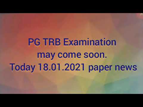 pg trb notification 2021 in tamil